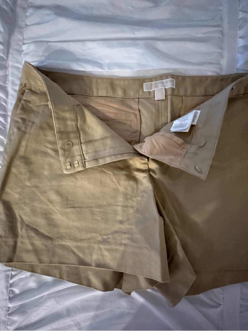 Michael Kors Beige/Tan High-Waist Shorts